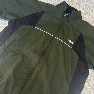 Fila Men's Olive and Black Windbreaker
